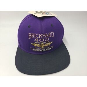 Vintage Brickyard 400 1994‎ Inaugural Race DeLong Snapback Hat Cap NASCAR Purple